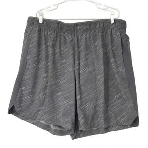 DSG 7" INSEAM RUN SHORTS ATHLETIC FIT REFLECTIVE DETAILS GRAY MENS SIZE 2XL